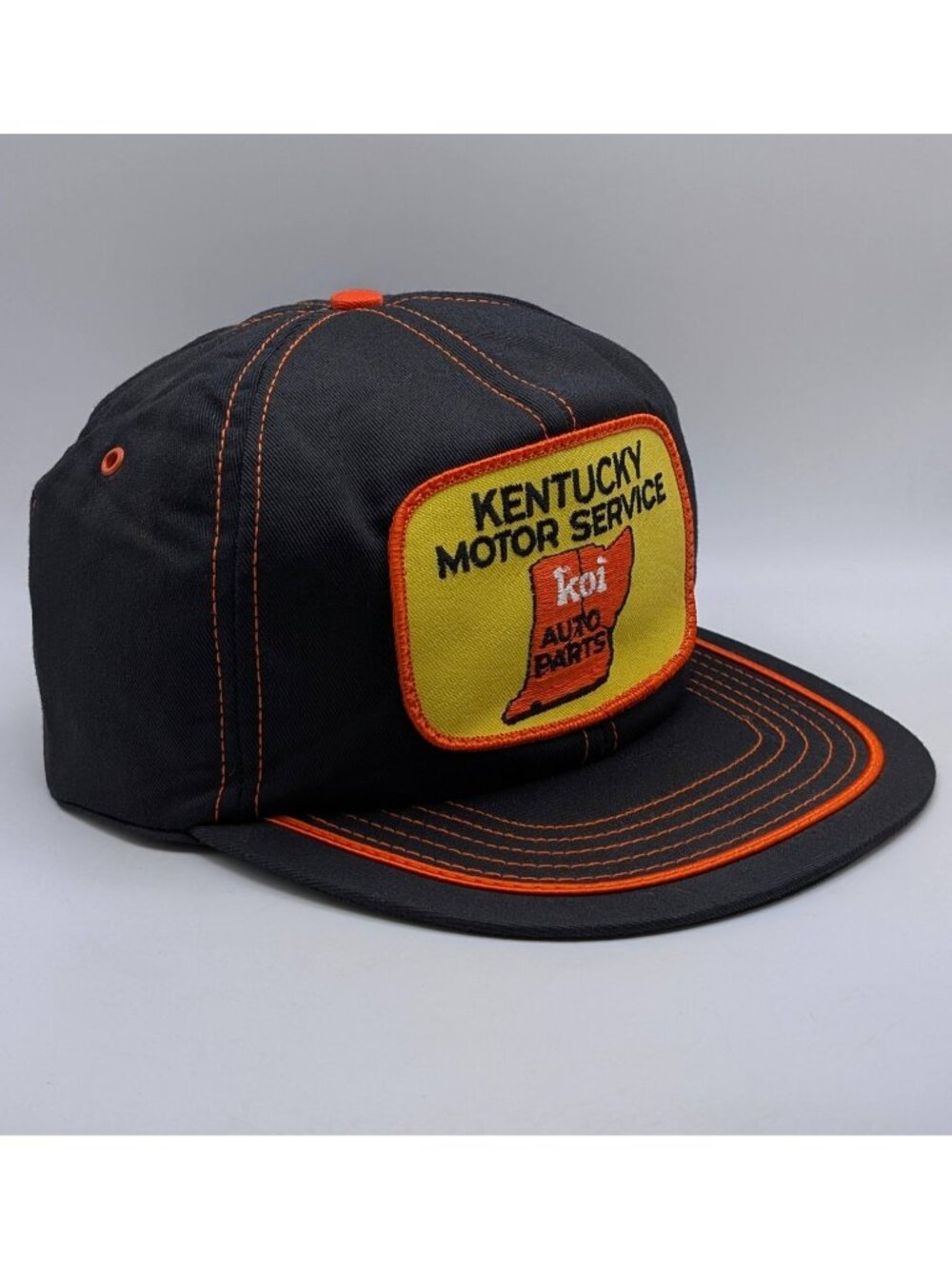 KOI Auto Parts USA Made Hat Kentucky Motor Service Black Snapback Vintage Retro